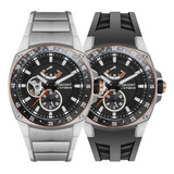 Relógio Orient Speedtech Automátic Limited Edition Yn8tt006 Correia Prateado