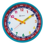 Relógio Parede 25cm Herweg Educativo Infantil 6690 Azul