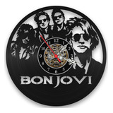Relógio Parede Bon Jovi Bandas Rock 70 80 90 Disco Vinil Lp