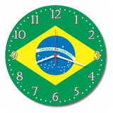 Relógio Parede Brasil País Verde Amarelo