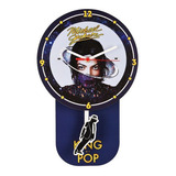 Relógio Parede De Pendulo Michael Jackson Rei Do Pop King