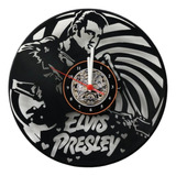 Relógio Parede Elvis Presley Retrô Disco De Vinil Rock