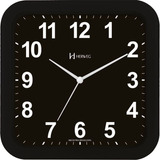 Relogio Parede Herweg 6670 034 Preto Quadrado 23cm