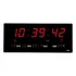 Relógio Parede Led Digital Grande Calendário Temperatura Estrutura Preto Fundo Vermelho