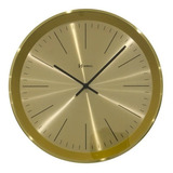 Relógio Parede Metalizado Analógico Dourado Herweg 6497 029