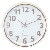 Relógio Parede Plástico aluminio Clear Numbers Branco cobre