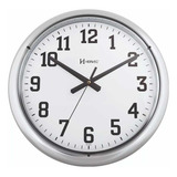 Relógio Parede Silencioso Contínuo Cromado 40cm Herweg 6128s