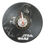 Relógio Parede Star Wars Disco Vinil Decoração