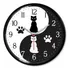 Relogio Parede Yin Yang Gato Decoracao Pet Shop C/ Moldura