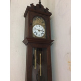 Relogio Pedestal Frances Antigo Completo Em Madeira E Bronze
