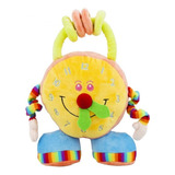 Relógio Pelúcia 24 Cm Altura Multicolor Com Pernas E Mãos Cor Amarelo
