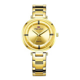 Relógio Philiph London Feminino Dourado Pl81040145f