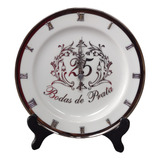 Relogio Prato Porcelana Bodas