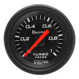 Relógio Pressão Turbo Manômetro Willtec Preto 1kg 52mm