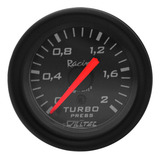 Relógio Pressão Turbo Manômetro Willtec Preto 2kg 52mm