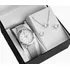 Relógio Quartz Feminino Prova D Água + Kit Colar E Brincos