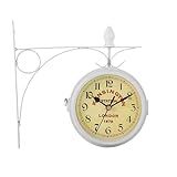 Relógio Retrô De Estação Dupla Face Relógio De Parede Vintage Industrial De Dois Lados Para Decoração Interna Estilo Antigo Criativo Clássico Relógios De Parede Decoração Preto 12 7 Cm Relógio De