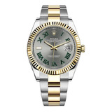Relógio Rolex Datejust Cinza Misto Base