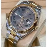 Relógio Rolex Datejust Cinza Misto Com