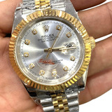Relógio Rolex Datejust Com Caixa E Certificado Misto Branco