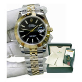 Relógio Rolex Datejust Prata E Dourado Base Eta Safira 41mm