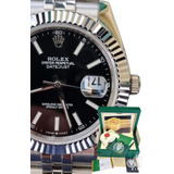 Relógio Rolex Datejust Preto Safira 41mm Base Eta 3035 Caixa