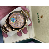 Relógio Rolex Daytona Com Caixa Banhada A Ouro 18k E Certifi