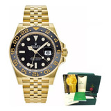 Relógio Rolex Gmt Master 2 Dourado Ouro 18k Com Caixa