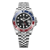 Relógio Rolex Gmt Pepsi Super Clo Eta 3235 Com Certificados