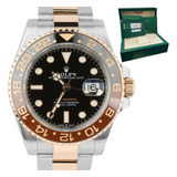 Relógio Rolex Gmt Rootbeer Rose Super Clo Ouro 18k Suíço