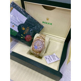 Relógio Rolex Presidente Banho Duplo 18k Caixa E Certificado