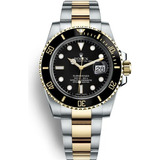 Relógio Rolex Submariner Base Eta Misto Prata E Dourado cx