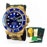 Relógio Rolex Submariner Dourado Com Caixa Original