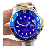 Relógio Rolex Submariner Misto Com Azul