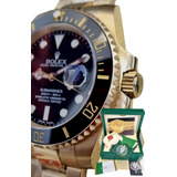Relogio Rolex Submariner Preto Dourado Base Eta 2840 C caixa