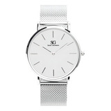 Relógio Saint Germain Prata Harlem Silver 40mm Fundo Branco