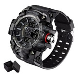 Relogio Sanda Militar Esportivo Com Led Original Preto