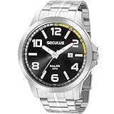 Relógio Seculus Masculino Analógico 44083G0SVNA1 AÇO F PRETO