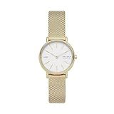 Relógio Signatur Com Dois Ponteiros De 30 Mm Com Malha De Aço Ou Pulseira De Couro Ouro Branco One Size Assinatura SKW2693