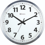 Relógio Silencioso De Parede 30 Cm Aluminio Herweg 6711 Cor Da Estrutura Prata Cor Do Fundo Branco