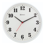 Relógio Silencioso De Parede Branco 26cm