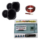 Relógio Sinaleiro Musical Escolar Mp3 C Amplificador 160w