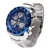 Relogio Skeleton Luxo Prata