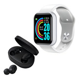 Relógio Smart Digital D20 Masculino Feminino Fone S fi Cor Da Pulseira Branco