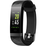 Relógio Smart Tracker Fitness Inteligente L131 Letscom Black Caixa Preto Pulseira Preto