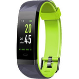 Relógio Smart Tracker Fitness Inteligente L131 Letscom Green Caixa Preto Pulseira Verde limão