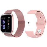Relógio Smart Watch Oled P70 Com Duas Pulseiras Rose