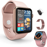 Relógio Smartwatch Feminino Hw16 Tela Infinita 2 Pulseiras Cor Da Caixa Rosa