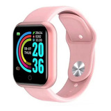 Relógio Smartwatch Inteligente/bluetooth Aprova D'agua D20 Cor Da Caixa Rosa Cor Da Pulseira Rosa