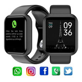 Relogio Smartwatch Inteligente D20 Bluetooth Preto